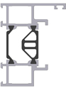 Profile d'encadrement de portillon thermo